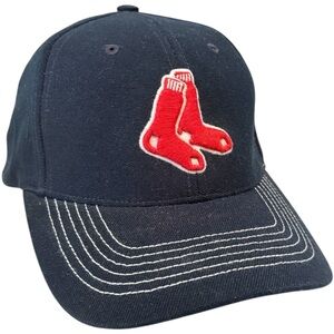 47 Brand Boston Red Sox Hat S/M Navy Blue‎ Stretch Fit MLB Baseball Cap